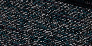 Yazılım geliştirici programlama kodu. Soyut modern sanal bilgisayar senaryosu. Masaüstü ekranında yazılım geliştirici programcının çalışması 