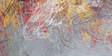 Soyut arka plan sanatı. 2D çizim. Etkileyici yağlı boya resim. Tuvalde fırça darbeleri. Modern sanat. Çok renkli arkaplan. Çağdaş sanat. İfade. Sanatsal dijital palet.