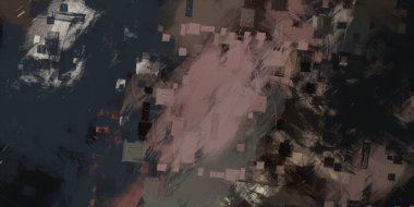 Soyut arka plan sanatı. 2D çizim. Etkileyici yağlı boya resim. Tuvalde fırça darbeleri. Modern sanat. Çok renkli arkaplan. Çağdaş sanat. İfade. Sanatsal dijital palet.