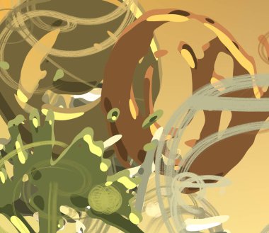 Soyut arka plan sanatı. 3 boyutlu illüstrasyon. Tuvalde fırça darbeleri. Çok renkli arkaplan. Çağdaş sanat. Sanatsal dijital palet.