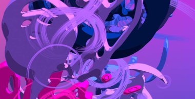 Soyut arka plan sanatı. 3 boyutlu illüstrasyon. Tuvalde fırça darbeleri. Çok renkli arkaplan. Çağdaş sanat. Sanatsal dijital palet.