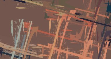 Soyut arka plan sanatı. 2D çizim. Etkileyici yağlı boya resim. Tuvalde fırça darbeleri. Modern sanat. Çok renkli arkaplan. Çağdaş sanat. İfade. Sanatsal dijital palet.