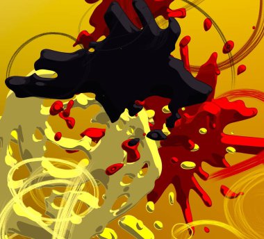 Soyut arka plan sanatı. 3 boyutlu illüstrasyon. Tuvalde fırça darbeleri. Çok renkli arkaplan. Çağdaş sanat. Sanatsal dijital palet.