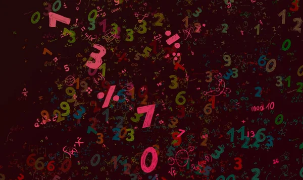 Math Illustration Abstract Background Numbers Copy Space — kuvapankkivalokuva