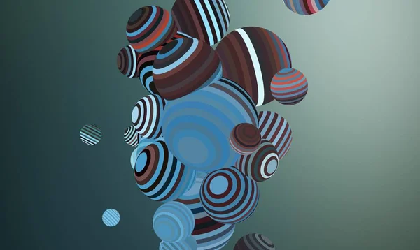 Fundo Abstrato Ilustração Com Balões Multicoloridos Arte Contemporânea Paleta Digital — Fotografia de Stock