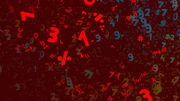 Matemática Ilustração Fundo Abstrato Com Números Espaço Cópia — Fotografia de Stock