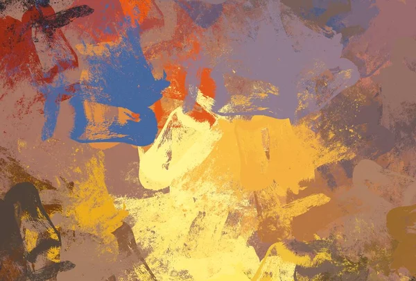 Soyut arka plan sanatı. 2D çizim. Etkileyici yağlı boya resim. Tuvalde fırça darbeleri. Modern sanat. Çok renkli arkaplan. Çağdaş sanat. İfade. Sanatsal dijital palet.