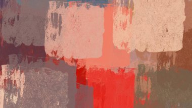 Soyut arka plan sanatı. 2D çizim. Etkileyici yağlı boya resim. Tuvalde fırça darbeleri. Modern sanat. Çok renkli arkaplan. Çağdaş sanat. İfade. Sanatsal dijital palet.