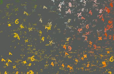 Matematik. 2D çizim. Numaralı soyut arkaplan, boşluğu kopyala 