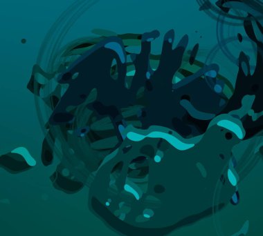 Soyut arka plan sanatı. 3 boyutlu illüstrasyon. Çok renkli arkaplan. Çağdaş sanat. Sanatsal dijital palet.