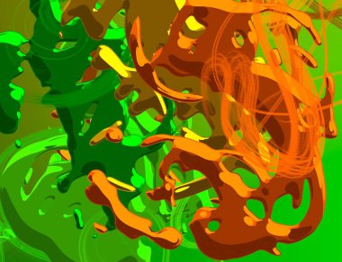 Soyut arka plan sanatı. 3 boyutlu illüstrasyon. Tuvalde fırça darbeleri. Çok renkli arkaplan. Çağdaş sanat. Sanatsal dijital palet.