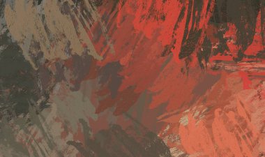 Soyut arka plan sanatı. 2D çizim. Etkileyici yağlı boya resim. Tuvalde fırça darbeleri. Modern sanat. Çok renkli arkaplan. Çağdaş sanat. İfade. Sanatsal dijital palet.