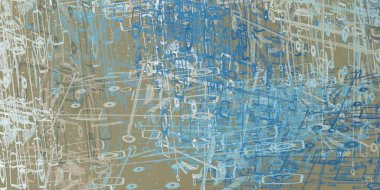 Soyut arka plan sanatı. 2D çizim. Etkileyici yağlı boya resim. Tuvalde fırça darbeleri. Modern sanat. Çok renkli arkaplan. Çağdaş sanat. İfade. Sanatsal dijital palet.