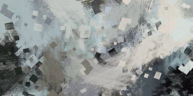 Soyut arka plan sanatı. 2D çizim. Etkileyici yağlı boya resim. Tuvalde fırça darbeleri. Modern sanat. Çok renkli arkaplan. Çağdaş sanat. İfade. Sanatsal dijital palet.