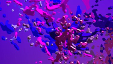 Soyut arka plan sanatı. 3 boyutlu illüstrasyon. Tuvalde fırça darbeleri. Çok renkli arkaplan. Çağdaş sanat. Sanatsal dijital palet.