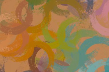 Soyut arka plan sanatı. 2D çizim. Etkileyici yağlı boya resim. Tuvalde fırça darbeleri. Modern sanat. Çok renkli arkaplan. Çağdaş sanat. İfade. Sanatsal dijital palet.