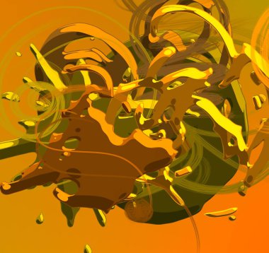 Soyut arka plan sanatı. 3 boyutlu illüstrasyon. Tuvalde fırça darbeleri. Çok renkli arkaplan. Çağdaş sanat. Sanatsal dijital palet.