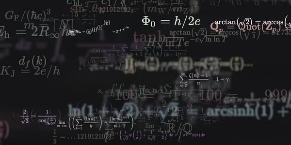 Historia Matemática Con Fórmulas Ilustración Perfecta Modelo Abstracto Con Símbolos — Foto de Stock