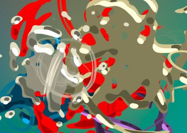 Soyut arka plan sanatı. Etkileyici yağlı boya resim. Tuvalde fırça darbeleri. Modern sanat. Çok renkli arkaplan. Çağdaş sanat. İfade. Sanatsal dijital palet.