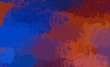 Soyut arka plan sanatı. 2D çizim. Etkileyici yağlı boya resim. Tuvalde fırça darbeleri. Modern sanat. Çok renkli arkaplan. Çağdaş sanat. İfade. Sanatsal dijital palet.