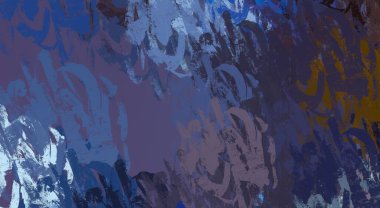 Soyut arka plan sanatı. 2D çizim. Etkileyici yağlı boya resim. Tuvalde fırça darbeleri. Modern sanat. Çok renkli arkaplan. Çağdaş sanat. İfade. Sanatsal dijital palet.