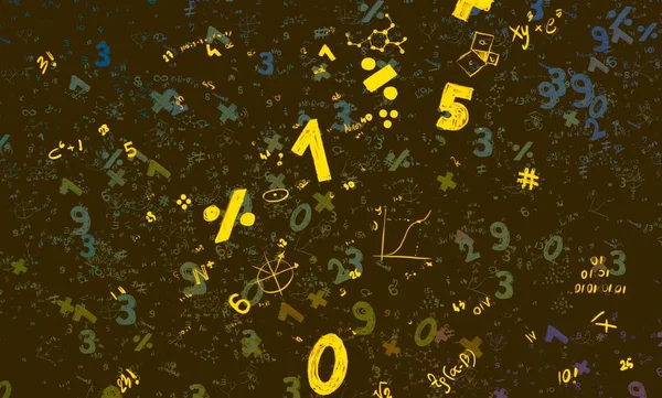 Math Illustration Abstract Background Numbers Copy Space — Stock Photo, Image