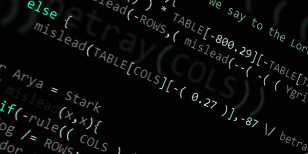 Programmeercode Voor Softwareontwikkelaars Abstract Modern Virtueel Computerscript Werk Van Software — Stockfoto