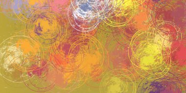 Soyut arka plan sanatı. 2D çizim. Etkileyici yağlı boya resim. Tuvalde fırça darbeleri. Modern sanat. Çok renkli arkaplan. Çağdaş sanat. İfade. Sanatsal dijital palet.