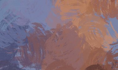 Soyut arka plan sanatı. 2D çizim. Etkileyici yağlı boya resim. Tuvalde fırça darbeleri. Modern sanat. Çok renkli arkaplan. Çağdaş sanat. İfade. Sanatsal dijital palet.