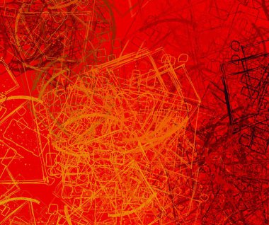 Soyut Sevgililer Günü arkaplan sanatı. Kalpler tuvalde. Çok renkli romantik bir fon. Çağdaş sanat. Sanatsal dijital palet.