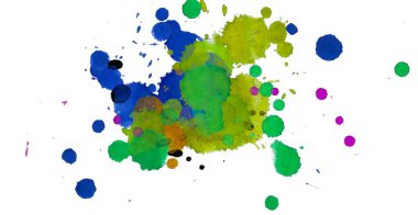 Soyut arka plan sanatı. Tuvaldeki boya lekeleri. Çağdaş sanat. Sanatsal dijital palet.