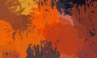 Soyut arka plan sanatı. 2D çizim. Etkileyici yağlı boya resim. Tuvalde fırça darbeleri. Modern sanat. Çok renkli arkaplan. Çağdaş sanat. İfade. Sanatsal dijital palet.