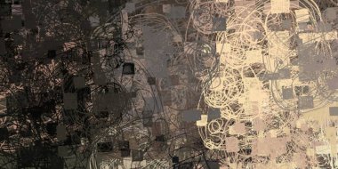 Soyut arka plan sanatı. 2D çizim. Etkileyici yağlı boya resim. Tuvalde fırça darbeleri. Modern sanat. Çok renkli arkaplan. Çağdaş sanat. İfade. Sanatsal dijital palet.