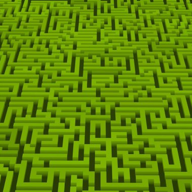 Renkli labirent arkaplanı, kopya alanı ile 3d illüstrasyon  