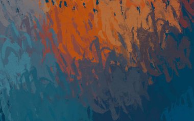 Soyut arka plan sanatı. 2D çizim. Etkileyici yağlı boya resim. Tuvalde fırça darbeleri. Modern sanat. Çok renkli arkaplan. Çağdaş sanat. İfade. Sanatsal dijital palet.