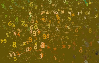 Matematik. 2D çizim. Numaralı soyut arkaplan, boşluğu kopyala 