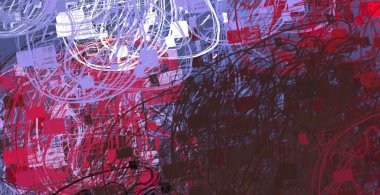 Soyut arka plan sanatı. 2D çizim. Etkileyici yağlı boya resim. Tuvalde fırça darbeleri. Modern sanat. Çok renkli arkaplan. Çağdaş sanat. İfade. Sanatsal dijital palet.