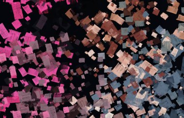 Soyut arka plan sanatı. 2D çizim. Etkileyici yağlı boya resim. Tuvalde fırça darbeleri. Modern sanat. Çok renkli arkaplan. Çağdaş sanat. İfade. Sanatsal dijital palet.