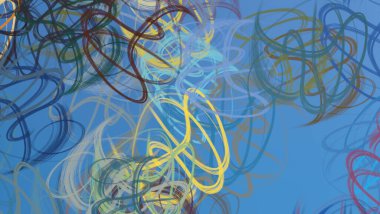 Soyut arka plan sanatı. 2D çizim. Etkileyici yağlı boya resim. Tuvalde fırça darbeleri. Modern sanat. Çok renkli arkaplan. Çağdaş sanat. İfade. Sanatsal dijital palet.