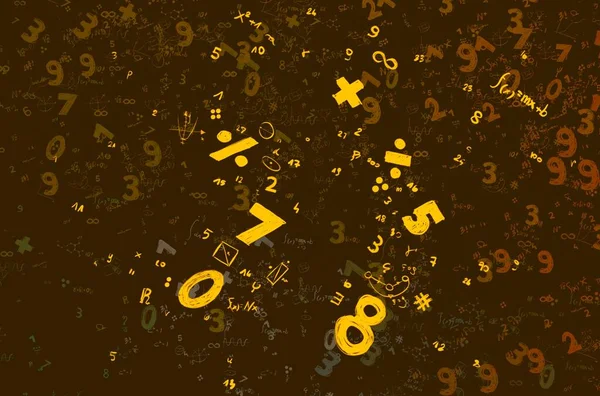 Matemática Ilustração Fundo Abstrato Com Números Espaço Cópia — Fotografia de Stock