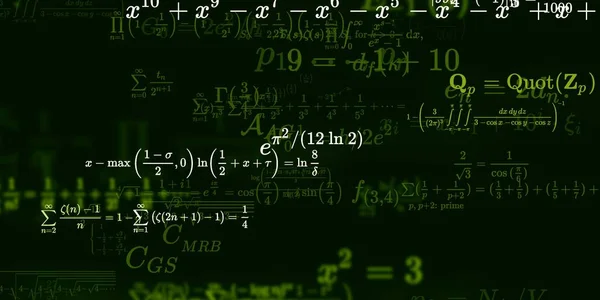 Sfondo Matematico Con Formule Illustrazione Senza Soluzione Continuità Modello Astratto — Foto Stock