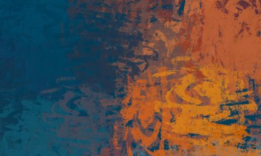 Soyut arka plan sanatı. 2D çizim. Etkileyici yağlı boya resim. Tuvalde fırça darbeleri. Modern sanat. Çok renkli arkaplan. Çağdaş sanat. İfade. Sanatsal dijital palet.