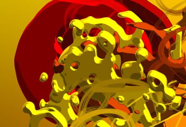 Soyut arka plan sanatı. 3 boyutlu illüstrasyon. Tuvalde fırça darbeleri. Çok renkli arkaplan. Çağdaş sanat. Sanatsal dijital palet.