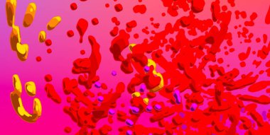 Soyut arka plan sanatı. 3 boyutlu illüstrasyon. Tuvalde fırça darbeleri. Çok renkli arkaplan. Çağdaş sanat. Sanatsal dijital palet.