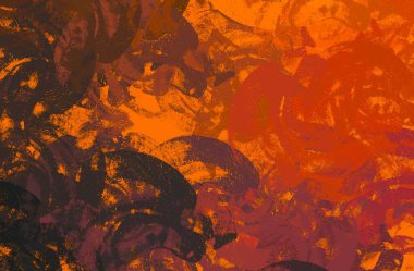 Soyut arka plan sanatı. 2D çizim. Etkileyici yağlı boya resim. Tuvalde fırça darbeleri. Modern sanat. Çok renkli arkaplan. Çağdaş sanat. İfade. Sanatsal dijital palet.