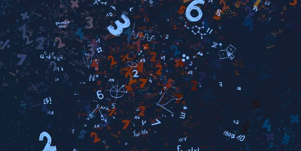 Math Ilustración Abstract Background Numbers Copy Space — Foto de Stock