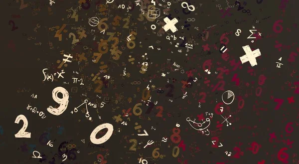 Math Ilustración Abstract Background Numbers Copy Space — Foto de Stock