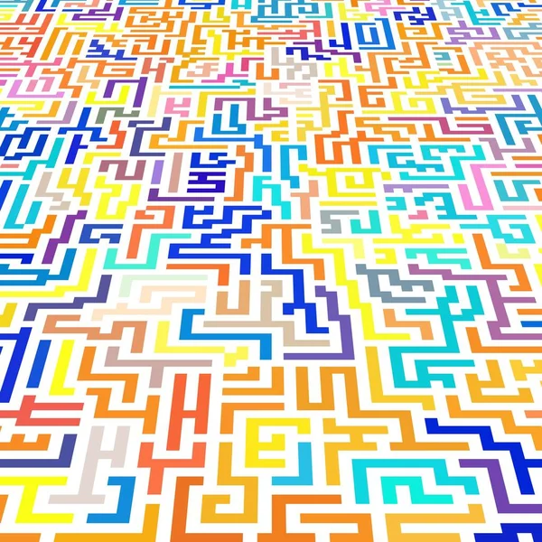 Farbenfroher Labyrinthhintergrund Illustration Mit Kopierraum — Stockfoto