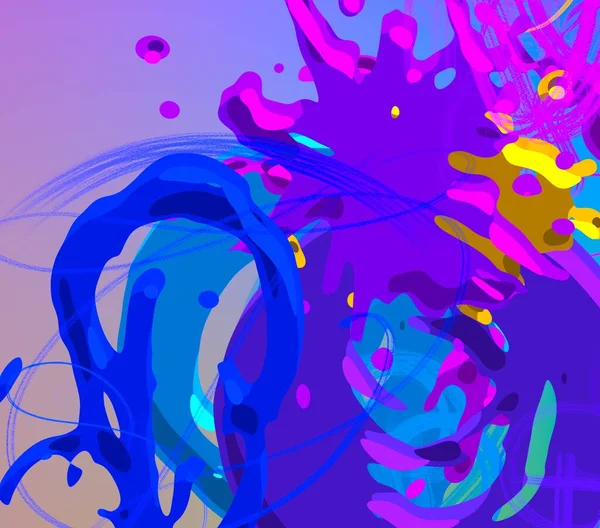 Arte Fundo Abstrata Ilustração Pinceladas Sobre Tela Cenário Multicolorido Arte — Fotografia de Stock