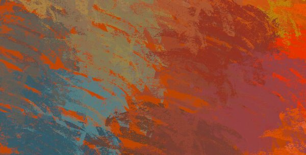 Abstract background art. 2d illustration. Expressive oil painting. Brushstrokes on canvas. Modern art. Multi color backdrop. Contemporary art. Expression. Artistic digital palette.